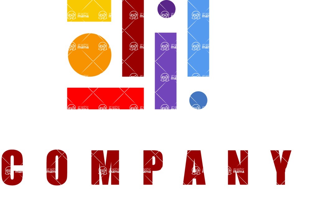 Business Logo Templates - vector graphics in a pack from GraphicMama - Colorful Interior Company Logo Design with Mosaic